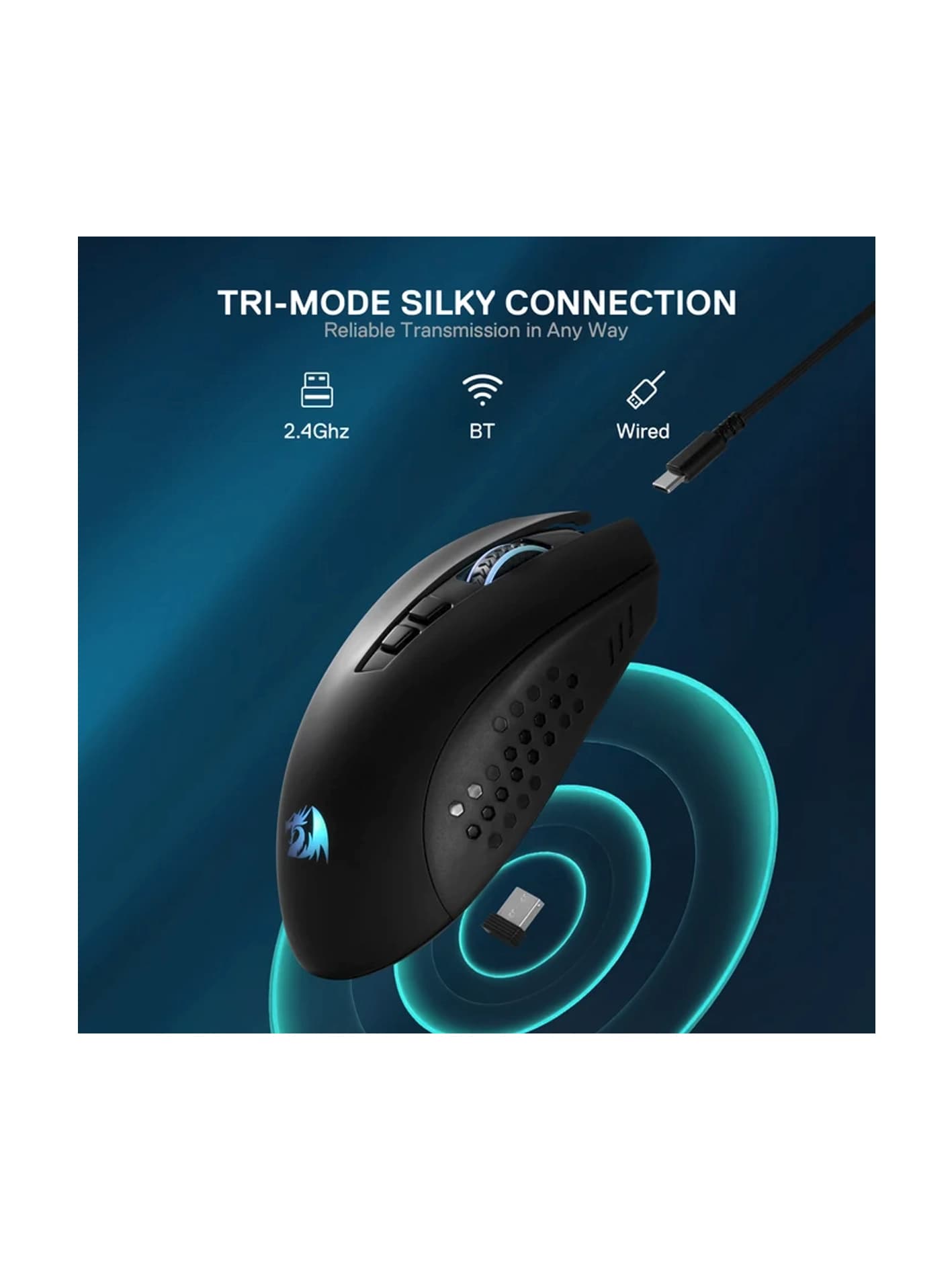 موس گیمینگ بی سیم ردراگون مدل M656 Gainer — تصویر ۶