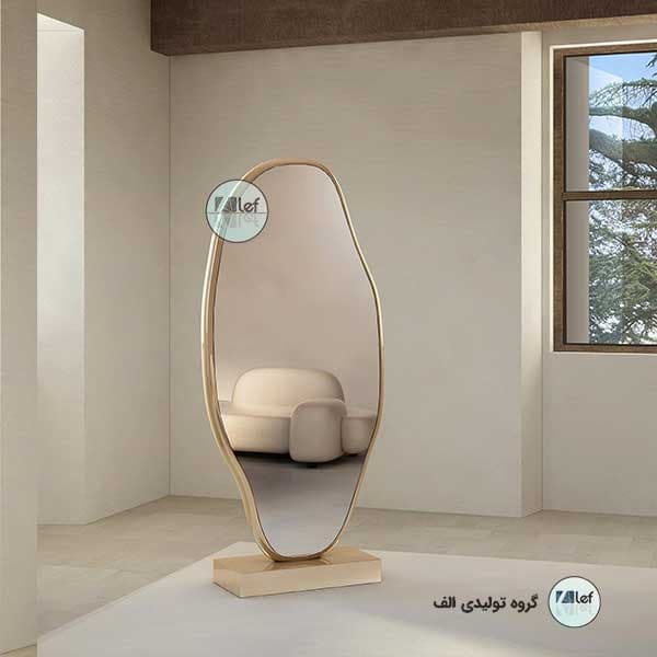 آینه پایه دار چوبی الف مدل صدف — تصویر ۴