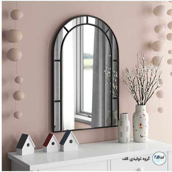 آینه کنسول چوبی الف مدل تاج — تصویر ۶