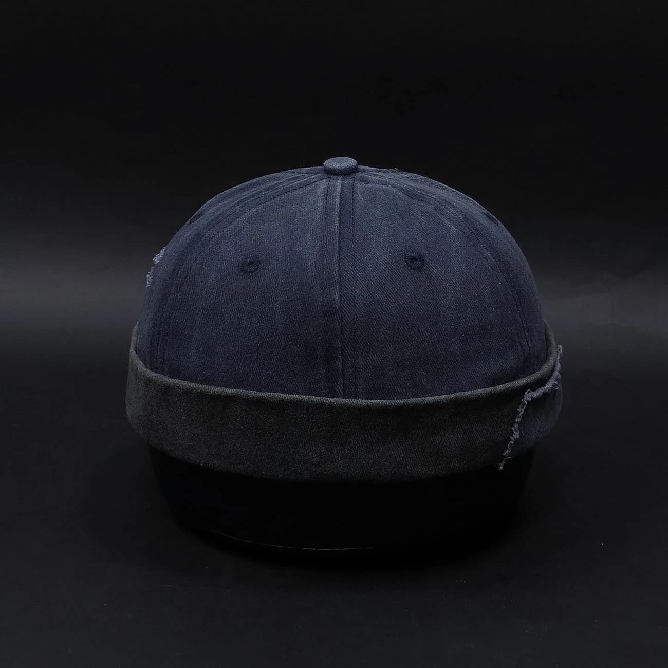 کلاه لئونی کتان سنگ‌شور Docker Cap تکه‌دوزی شده | کلاه ملوانی با استایل وینتیج و استریت‌ویر — تصویر ۲