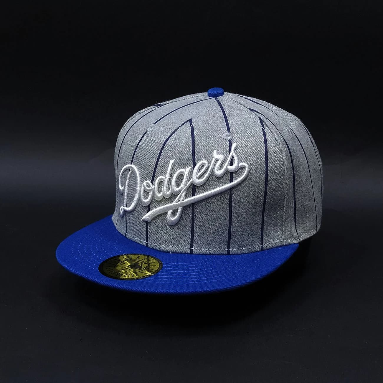 کلاه کپ پشت فیت کتان DODGERS دو رنگ راه‌راه | کپ بیسبالی الهام‌گرفته از Los Angeles Dodgers با استایل استریت
