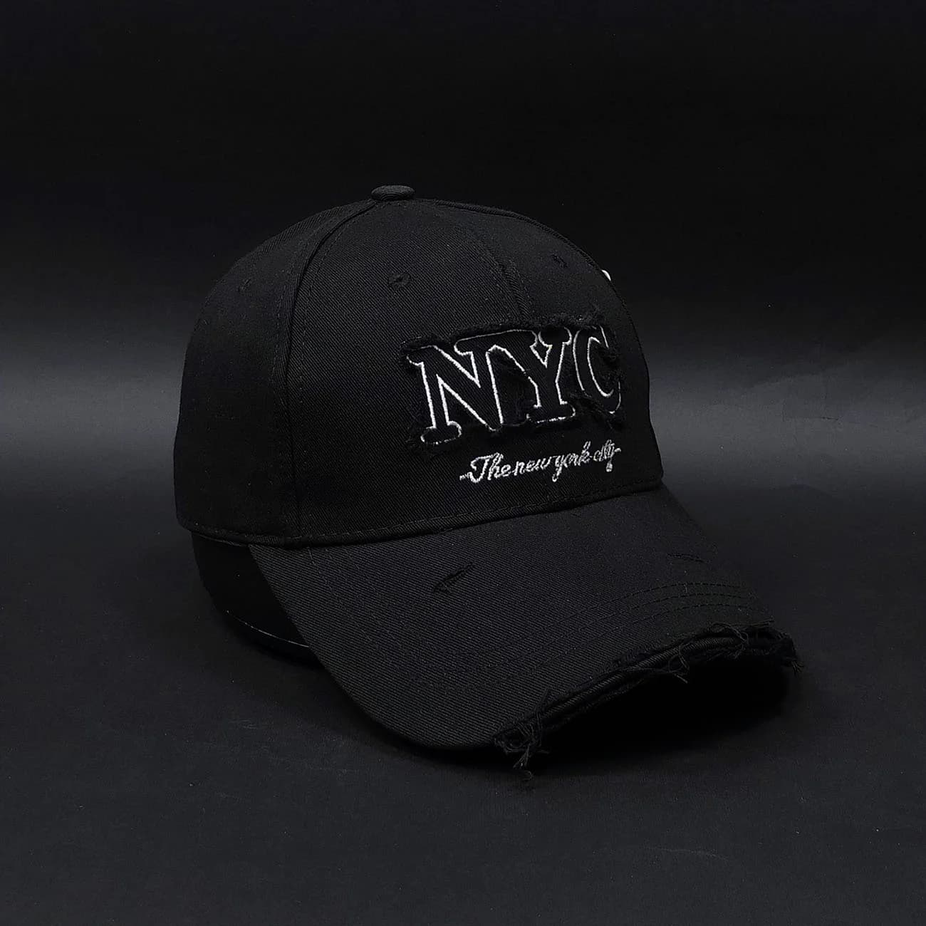 کلاه بیسبالی کتان NYC زاپدار نقاب بلند | کپ شهری نیویورکی با استایل خیابانی مدرن — تصویر ۲