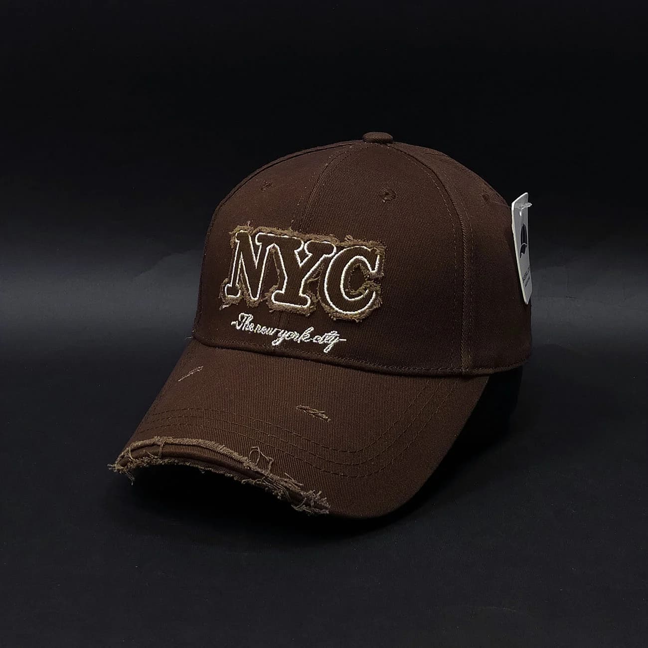 کلاه بیسبالی کتان NYC زاپ‌دار نقاب بلند | کپ شهری نیویورکی با استایل خیابانی مدرن