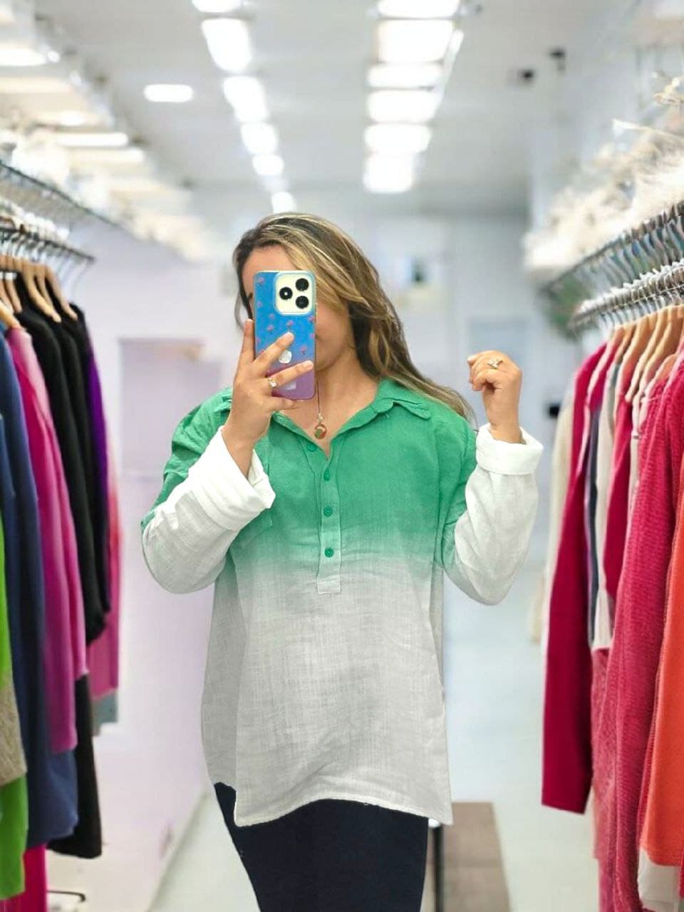 شومیز اصل جنس لینن ایتالیا