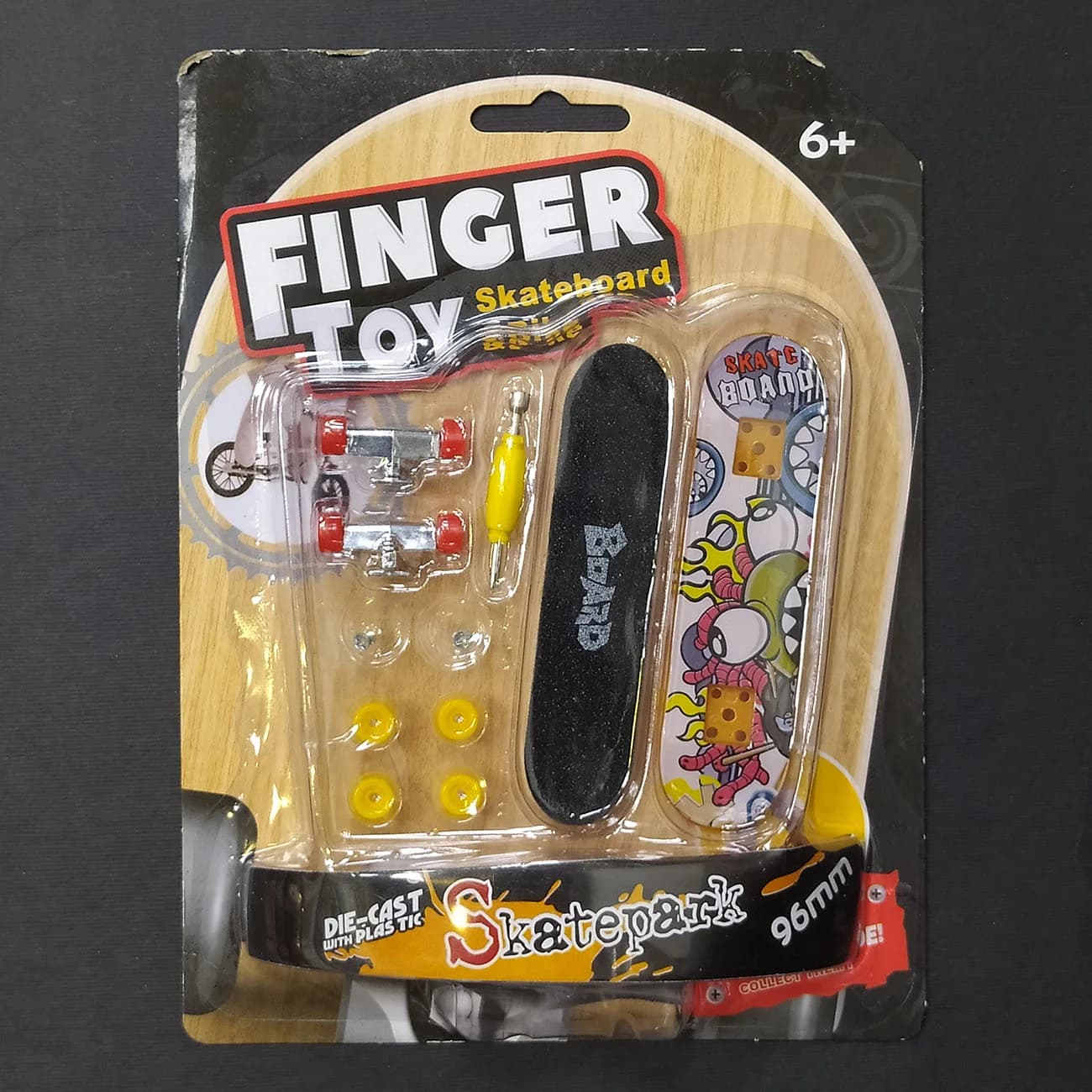 فینگربرد اسکیت برد دستی حرفه‌ای Pro Fingerboard | فینگر اسکیت کامل همراه گریپ، چرخ یدک و ابزار تنظیم — تصویر ۵