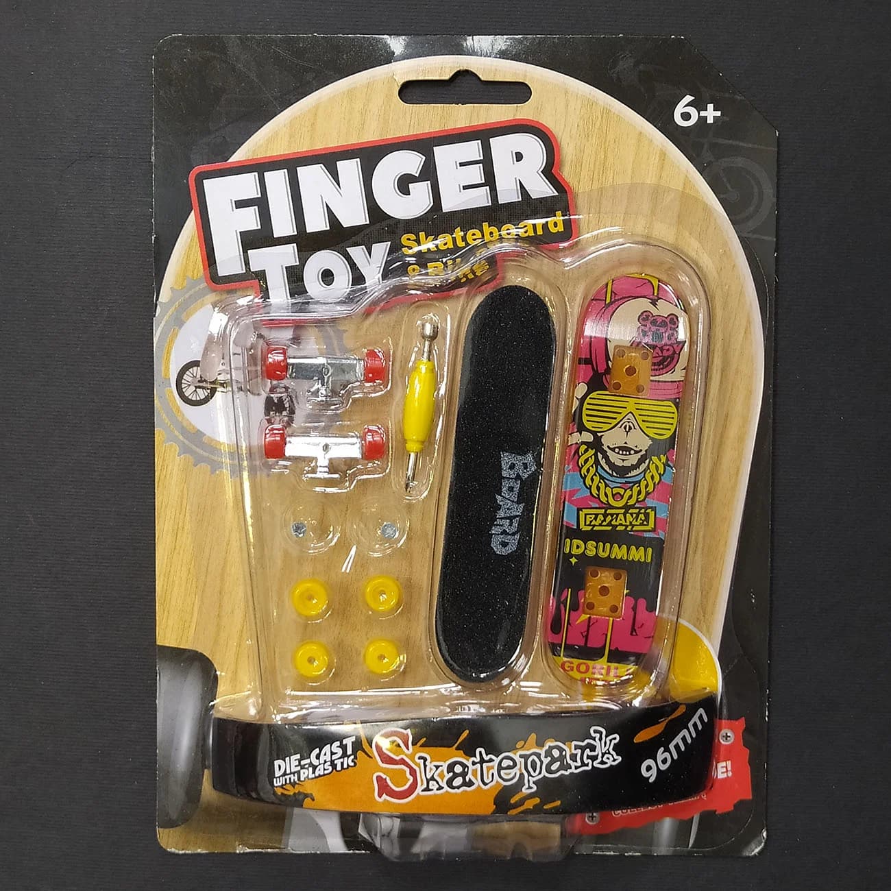 فینگربرد اسکیت برد دستی حرفه‌ای Pro Fingerboard | فینگر اسکیت کامل همراه گریپ، چرخ یدک و ابزار تنظیم