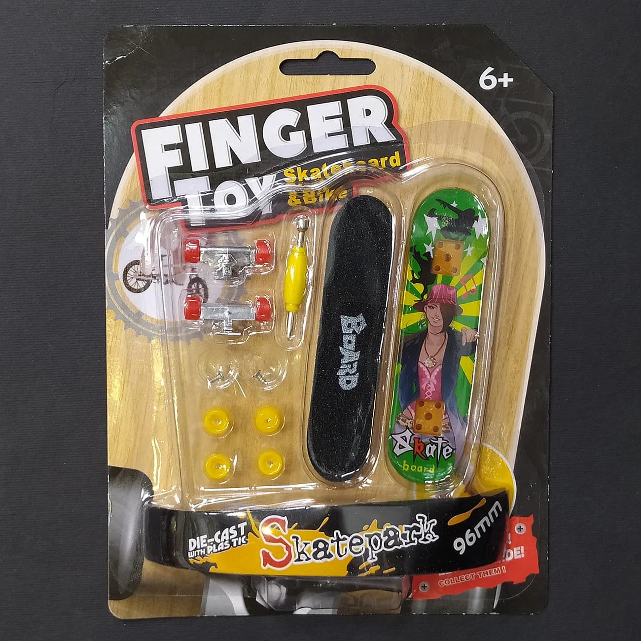 فینگربرد اسکیت برد دستی حرفه‌ای Pro Fingerboard | فینگر اسکیت کامل همراه گریپ، چرخ یدک و ابزار تنظیم — تصویر ۳