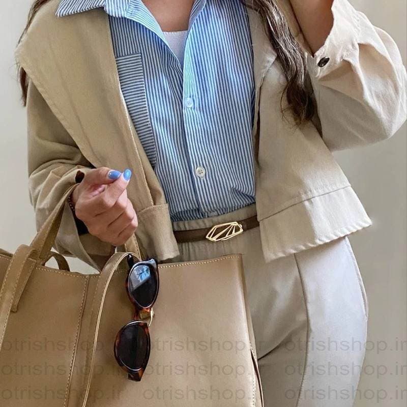 کمربند زنانه وارداتی خطی 1,5 سانتیمتر — تصویر ۲