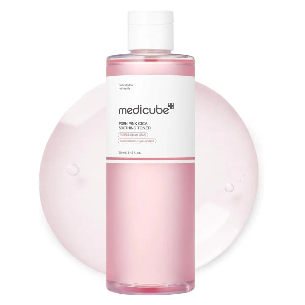 تونر PDRN Pink Cica مدی کیوب | تونر تسکین‌دهنده، روشن‌کننده و آبرسان پوست