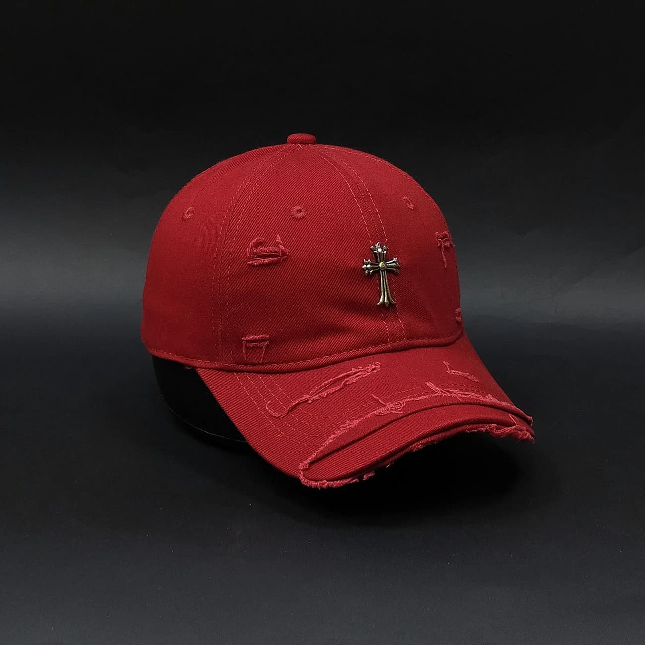 کلاه بیسبالی کتان زاپ‌دار Chrome Hearts | لوگوی فلزی جداشونده، استایل خاص با طراحی ترند — تصویر ۷