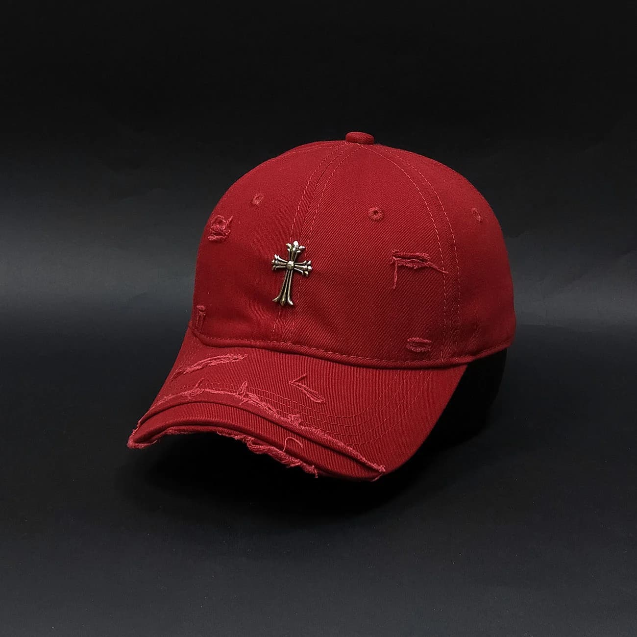 کلاه بیسبالی کتان زاپ‌دار Chrome Hearts | لوگوی فلزی جداشونده، استایل خاص با طراحی ترند — تصویر ۶
