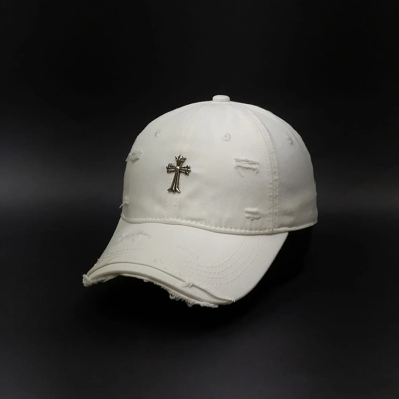 کلاه بیسبالی کتان زاپدار Chrome Hearts | لوگوی فلزی جداشونده، استایل خاص با طراحی ترند