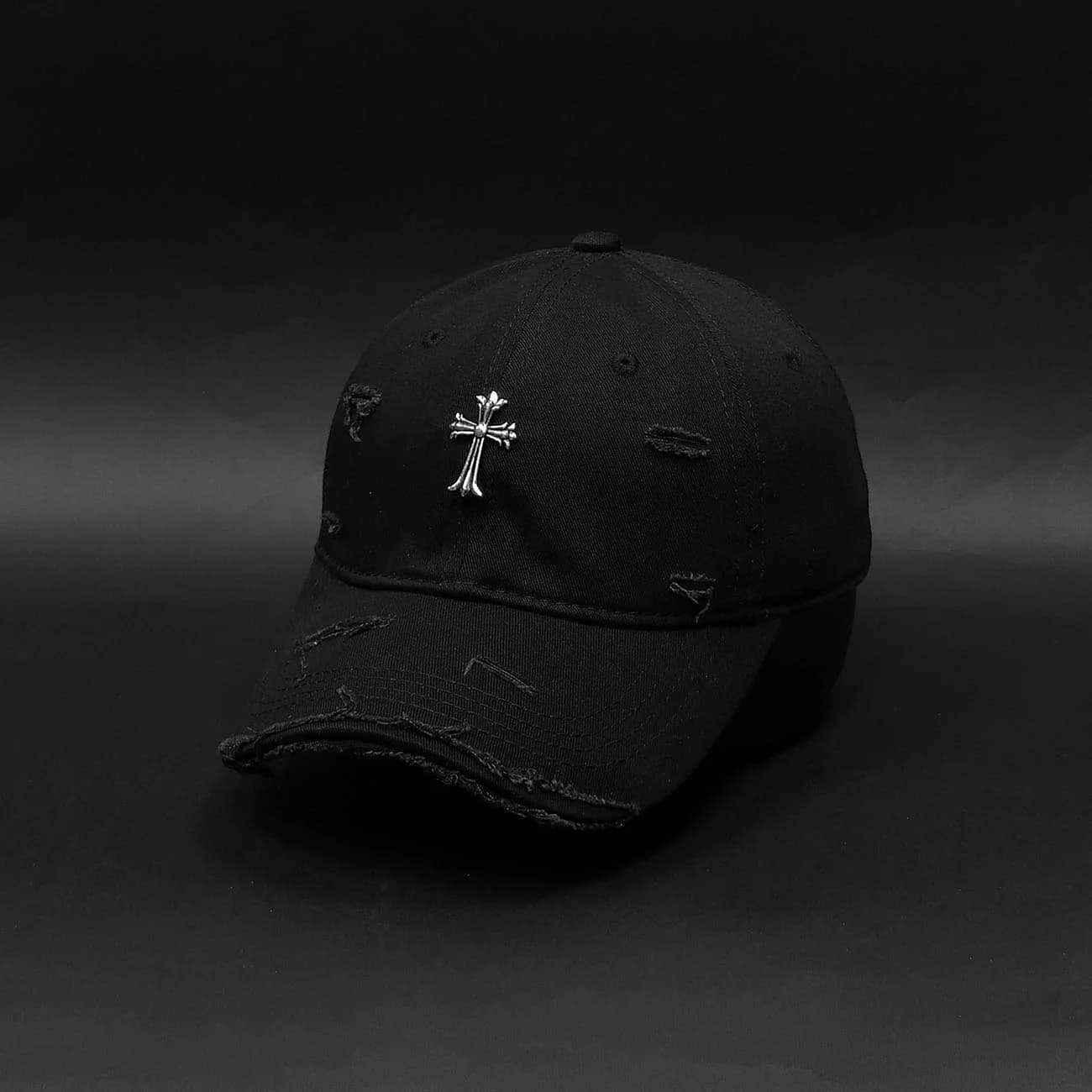 کلاه بیسبالی کتان زاپ‌دار Chrome Hearts | لوگوی فلزی جداشونده، استایل خاص با طراحی ترند — تصویر ۲