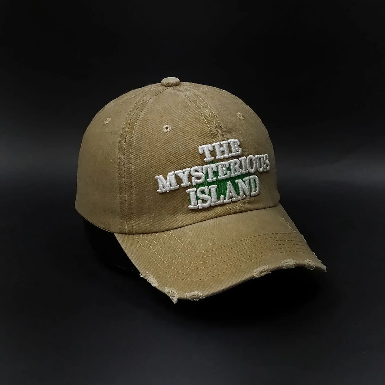 کلاه بیسبالی کتان سنگشور زاپ‌دار THE MYSTERIOUS ISLAND | استایل وینتیج و خیابانی خاص — تصویر ۷