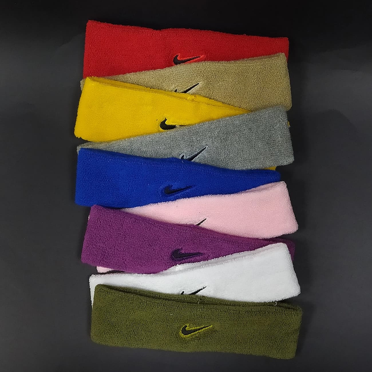 هدبند حوله‌ای ورزشی نایک NIKE رنگی | نرم و لطیف، جذب تعریق، مناسب باشگاه و تمرین