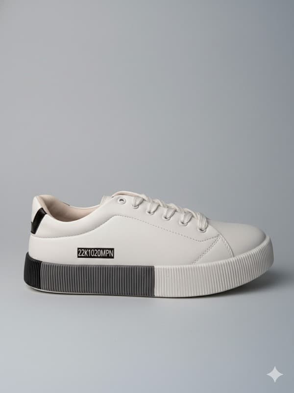 کتونی ونس مردانه پول اند بیر (Pull and Bear) رنگ سفید — تصویر ۶