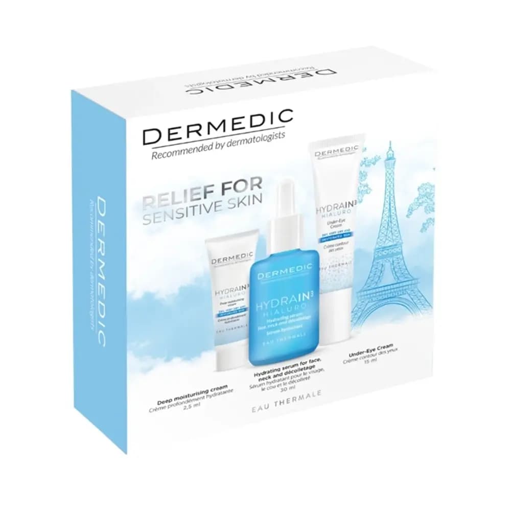 پک سوپر آبرسان درمدیک Dermedic Hydrain3 Hialuro | راهکار حرفه‌ای برای آبرسانی عمیق پوست