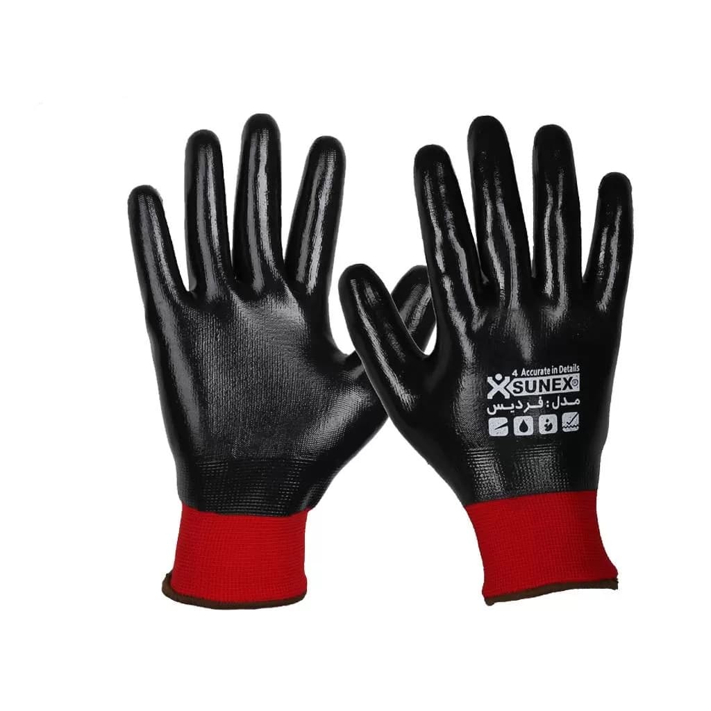 دستکش تمام مواد نیتریل SUNEX مدل فردیسsunex-ferdis-nitrile-gloves