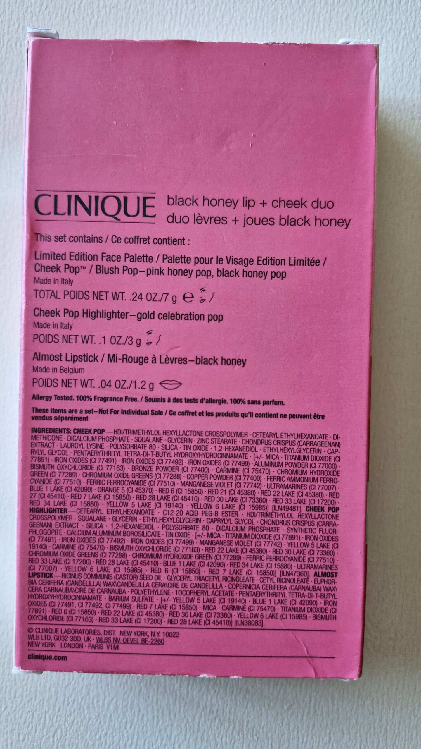 پالت صورت و رژلب بلک هانی کلینیک Clinique Black Honey Lip + Cheek Pop Palette Set — تصویر ۸