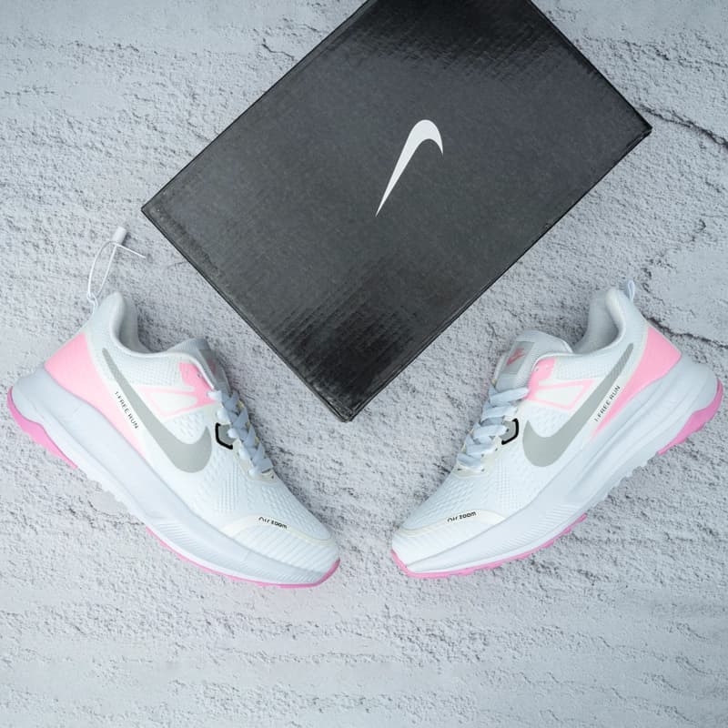 نایک ایر زوم سفید صورتی زنانه (Nike Air Zoom) کد 3013 — تصویر ۳