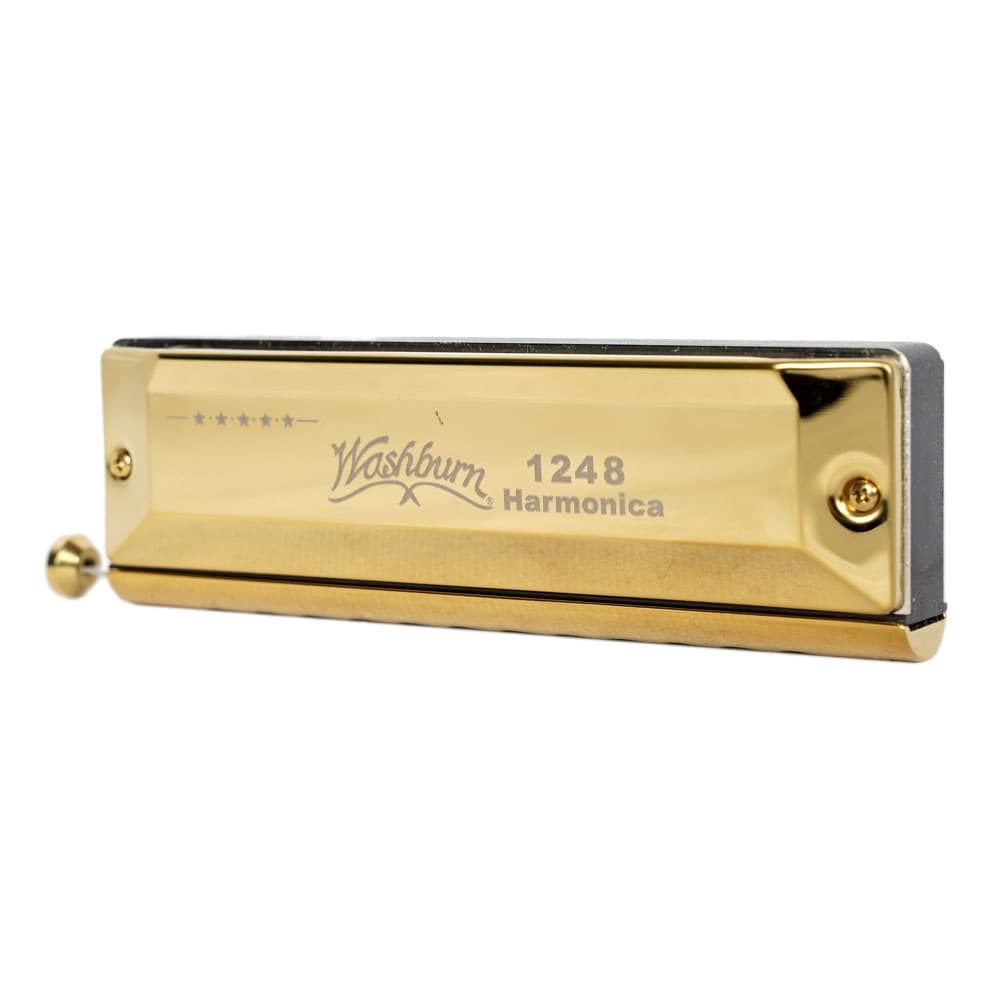 ساز دهنی کروماتیک طلایی Harmonica Washburn 1248 — تصویر ۲