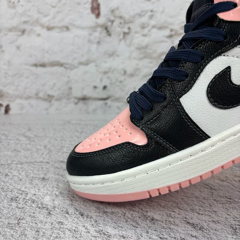 نایک ایر جردن وان ساقدار سرمه ای صورتی (Nike Air Jordan 1 Pink Navy) کد 2341 — تصویر ۷