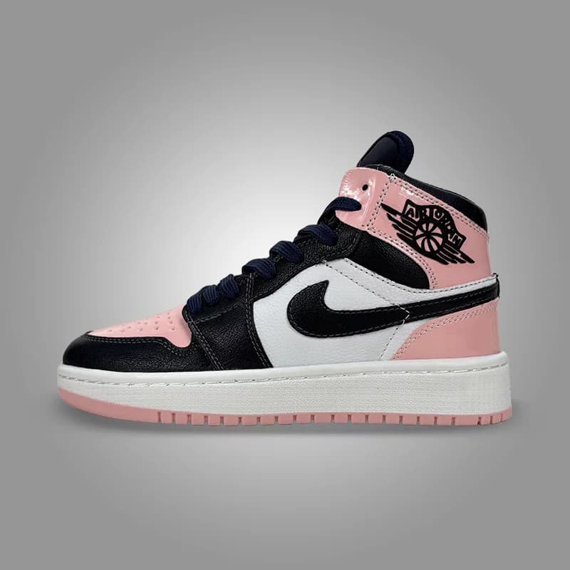 نایک ایر جردن وان ساقدار سرمه ای صورتی (Nike Air Jordan 1 Pink Navy) کد 2341