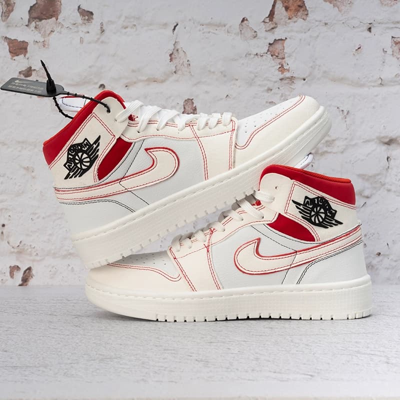 نایک ایر جردن وان ساقدار رد فانتوم زنانه (Nike Air Jordan 1 Red Phantom) کد 2341 — تصویر ۵