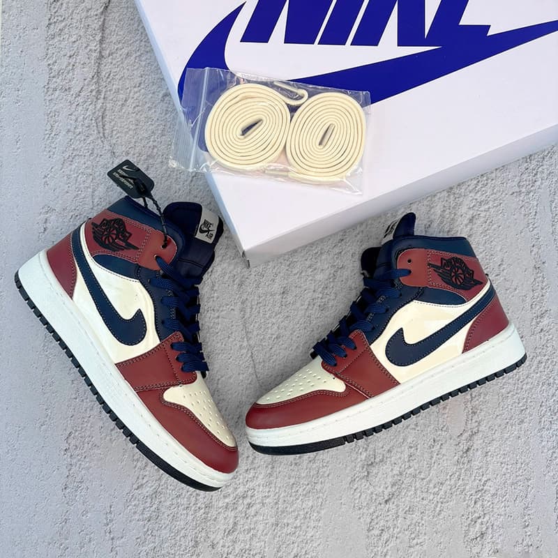 نایک ایر جردن وان ساقدار زرشکی کرم (Nike Air Jordan 1 Crimson Cream) کد 2341 — تصویر ۳