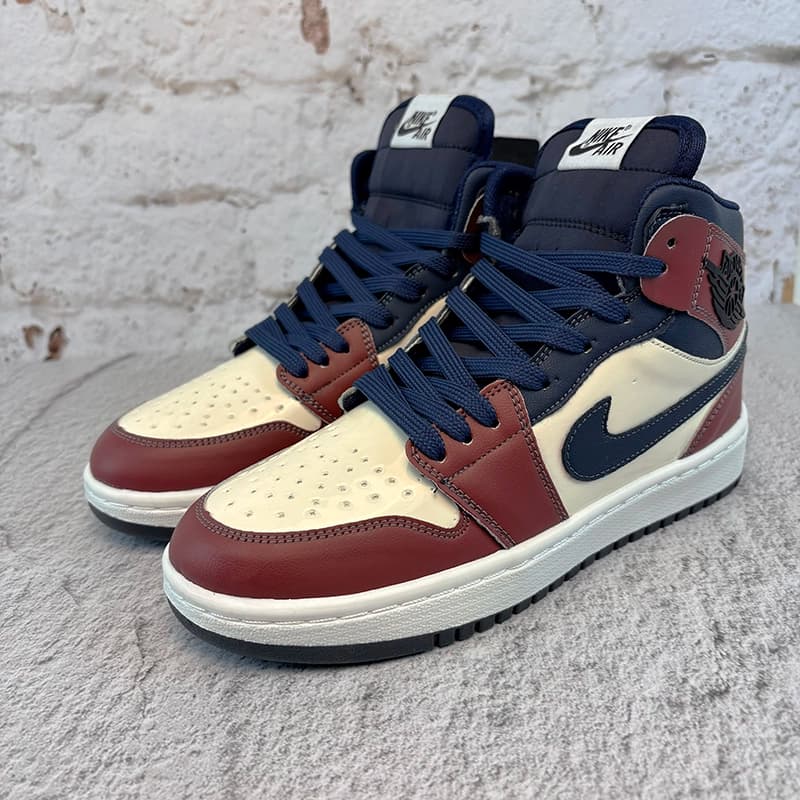 نایک ایر جردن وان ساقدار زرشکی کرم (Nike Air Jordan 1 Crimson Cream) کد 2341 — تصویر ۶