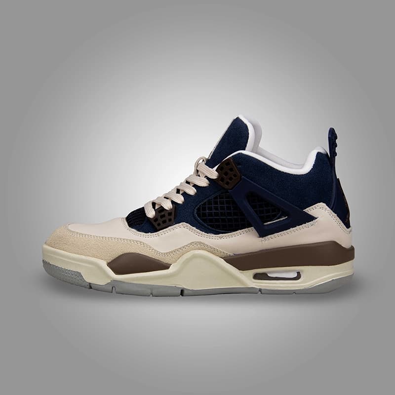 نایک ایر جردن 4 کرم سرمه ای (Nike Air Jordan 4) کد 2338