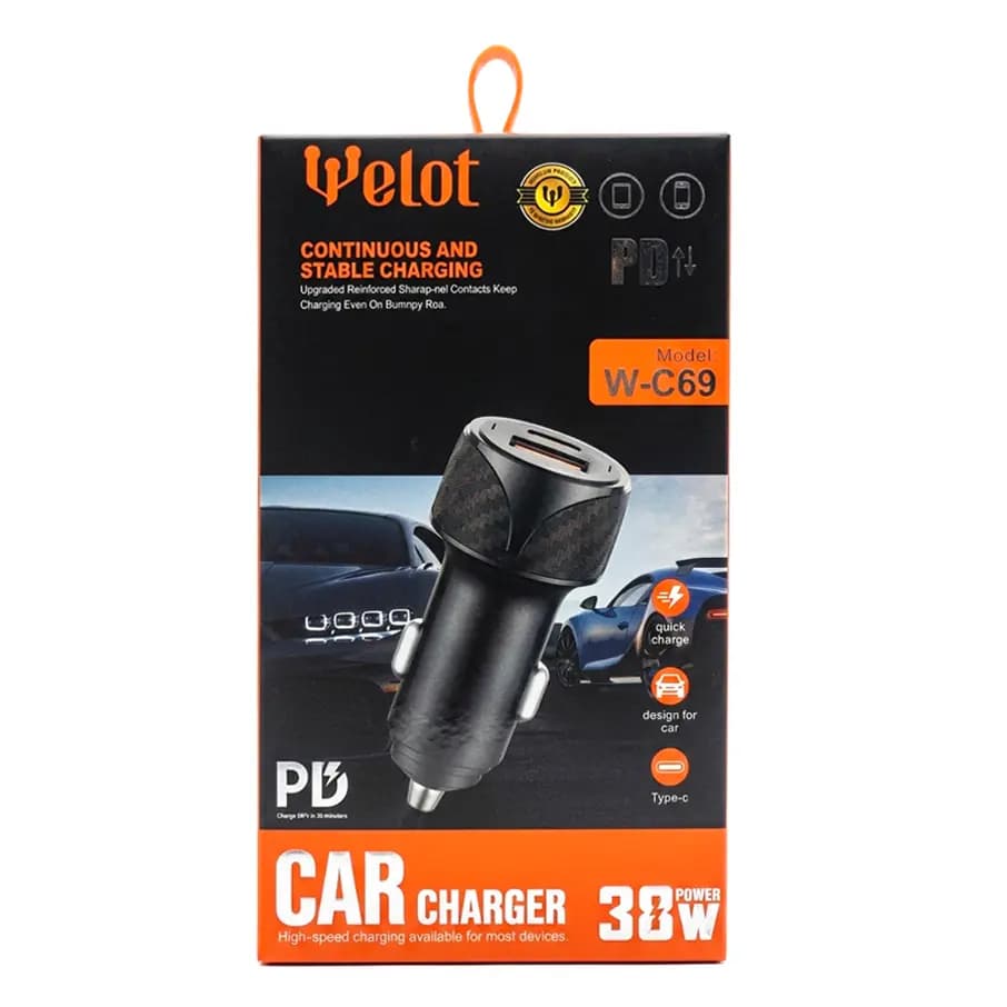 شارژر فندکی 38 وات ویلوت مدل W-C69 — تصویر ۲