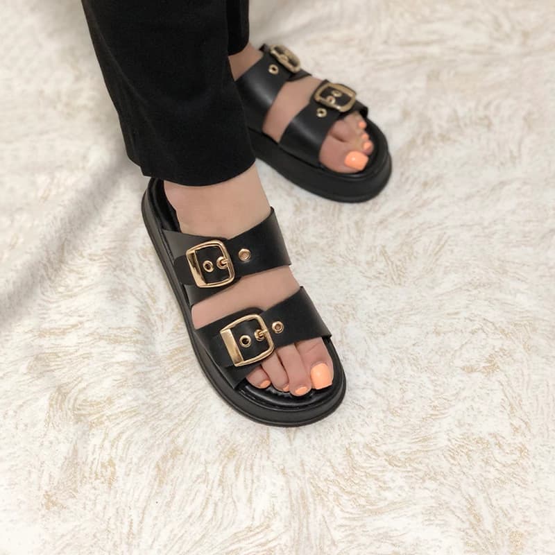 اسلیپر زنانه لژدار زارا (ZARA) مدل آدرینا رنگ مشکی — تصویر ۲