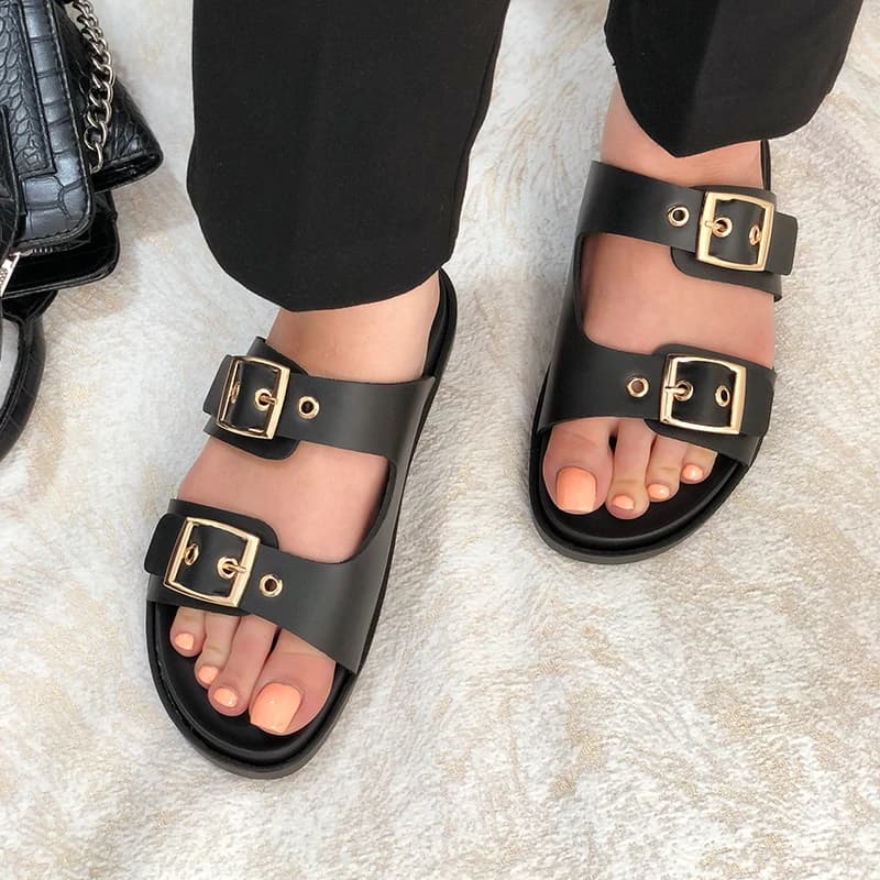 اسلیپر زنانه زارا (ZARA) مدل آرامیس رنگ مشکی — تصویر ۳