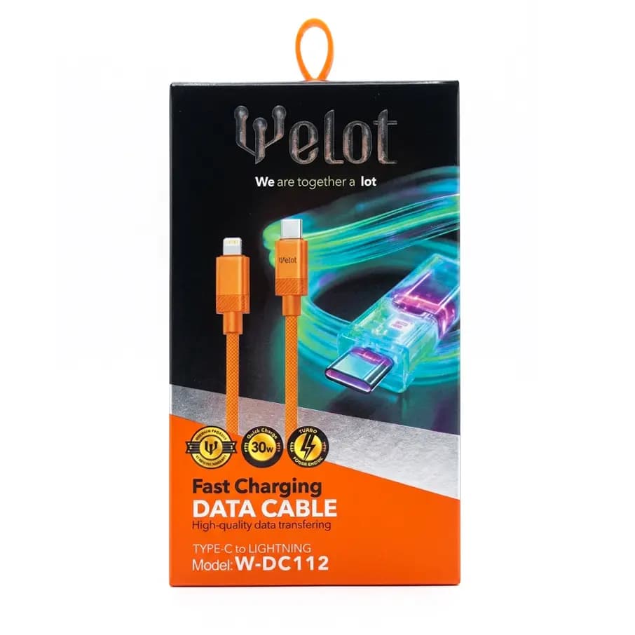 کابل شارژ تایپ سی به لایتنینگ ویلوت مدل W-DC112 — تصویر ۲
