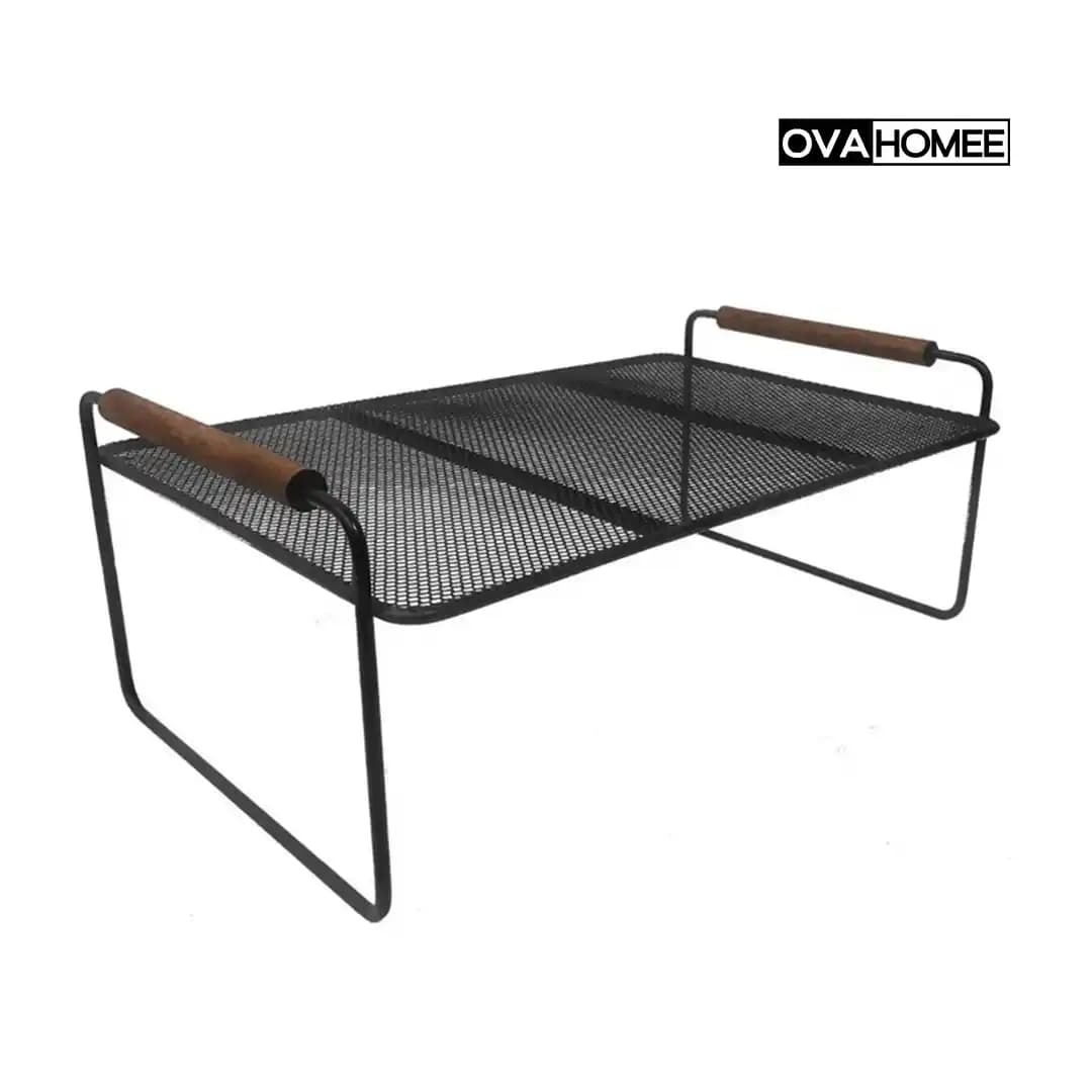 شلف داخل کابینت فلزی دسته چوبی مدل کف توری — تصویر ۸