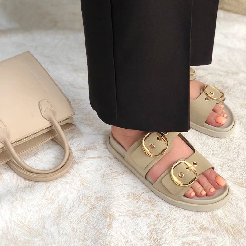 اسلیپر زنانه زارا (ZARA) مدل ترمه رنگ کرم — تصویر ۳