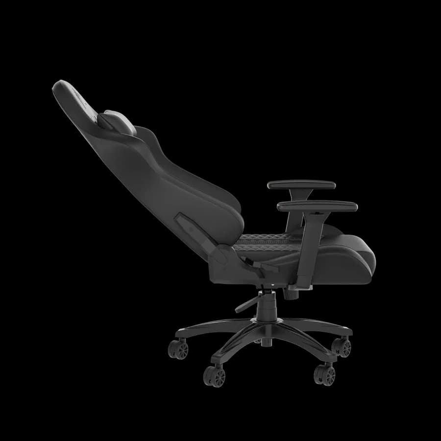 صندلی گیمینگ CORSAIR TC100 RELAXD LEATHERETTE – BLACK — تصویر ۳