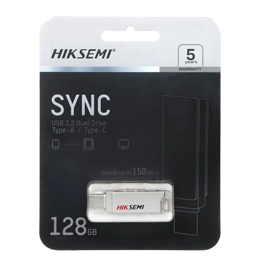 فلش مموری هایک سمی مدل E327C SYNC ظرفیت 128 گیگابایت USB3.2 / دارای OTG TYPE C — تصویر ۳