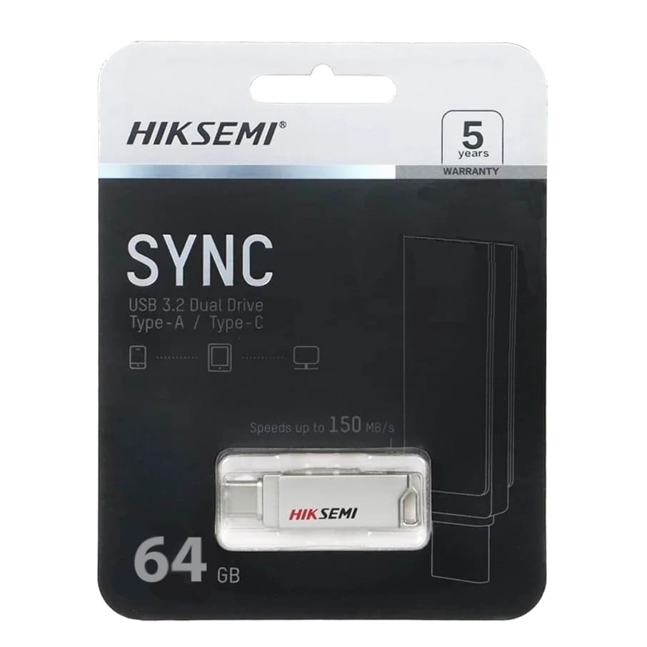 فلش مموری هایک سمی مدل E327C SYNC ظرفیت 64 گیگابایت USB3.2 / دارای OTG TYPE C — تصویر ۳