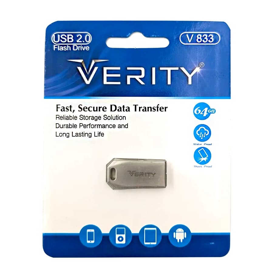 فلش مموری وریتی مدل V833 ظرفیت 64 گیگابایت USB 2.0 — تصویر ۲