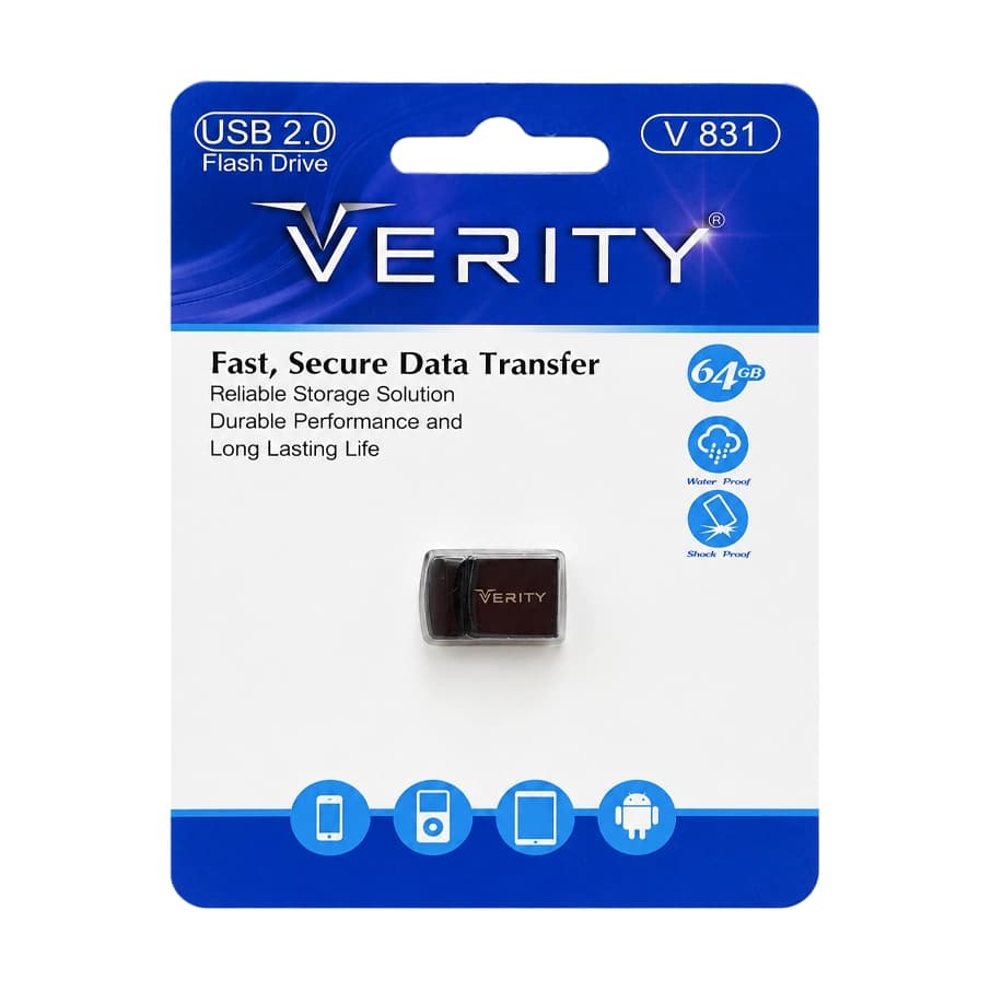 فلش مموری وریتی مدل V831 ظرفیت 64 گیگابایت USB 2.0 — تصویر ۲