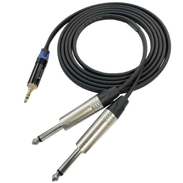 کابل دوسر دوبل بنون به استریو کوچک جینسانهو JISANHU CABLE TRS 3.5mm To 2 x TS — تصویر ۲