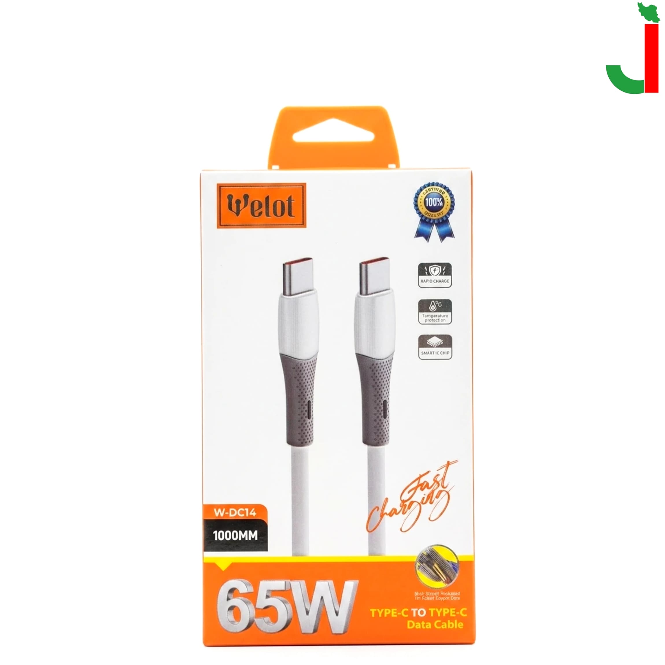 کابل شارژ تایپ سی WELOT مدل W-DC14 — تصویر ۲