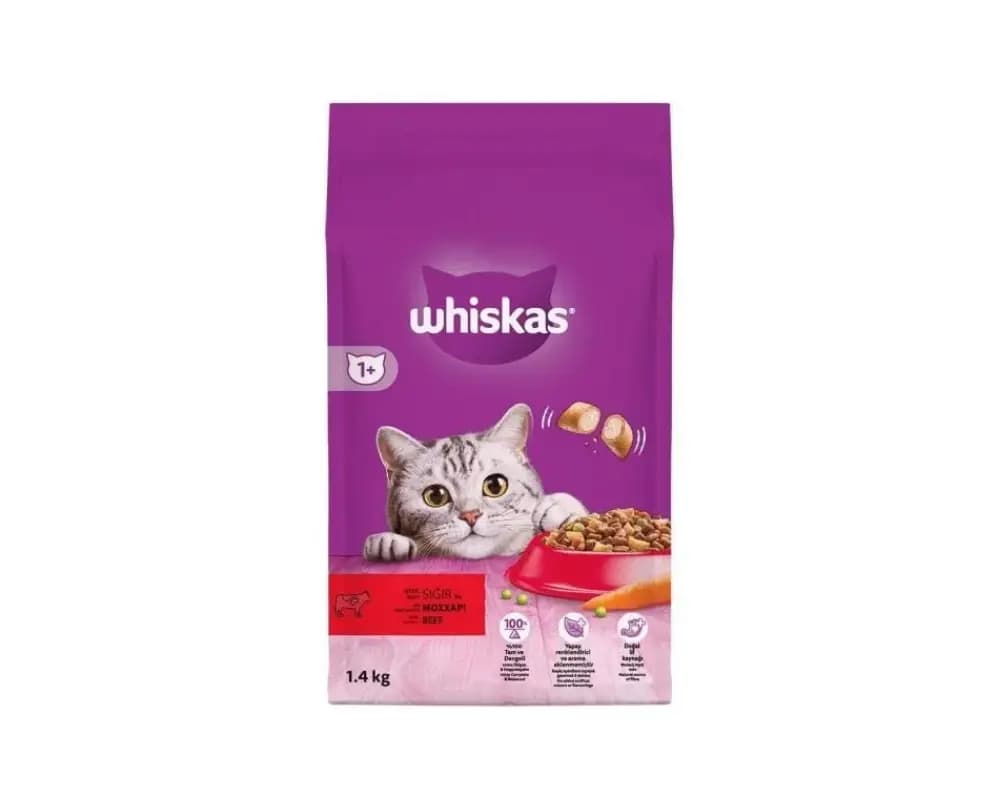 غذای خشک گربه ویسکاس با طعم گوشت وزن ۱.۴ کیلوگرم | Whiskas Beef — تصویر ۲