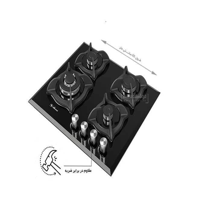 اجاق گاز صفحه ای شیشه ای داتیس مدل DG-402 — تصویر ۲