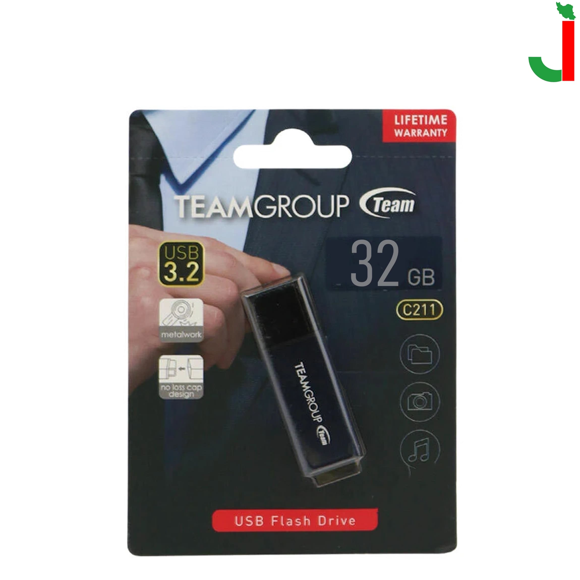 فلش مموری تیم گروپ مدل C211 ظرفیت 32 گیگابایت USB3.2 — تصویر ۳