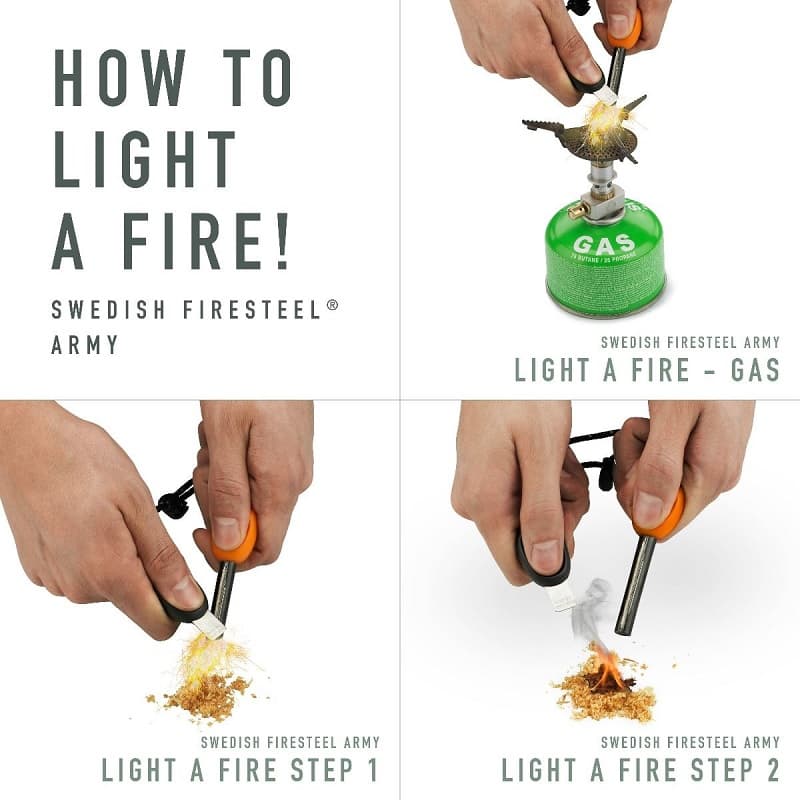چخماق Light My Fire مدل FireSteel Army 2in1 — تصویر ۵