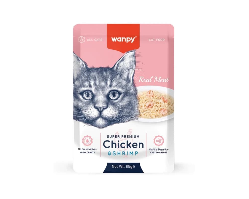 پوچ گربه ونپی طعم مرغ و میگو | Wanpy Chicken & Shrimp — تصویر ۲