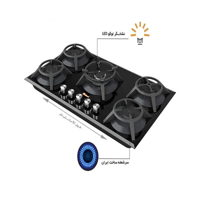 اجاق گاز صفحه ای شیشه ای داتیس مدل DG-534 — تصویر ۲